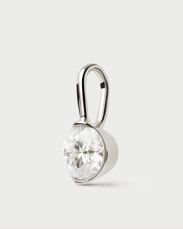 PDPAOLA Diamond and white gold Grace Mini pendant