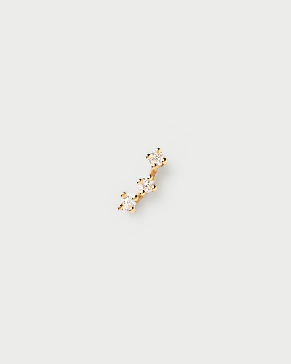 PDPAOLA Diamonds and gold Brooklyn Single Earring