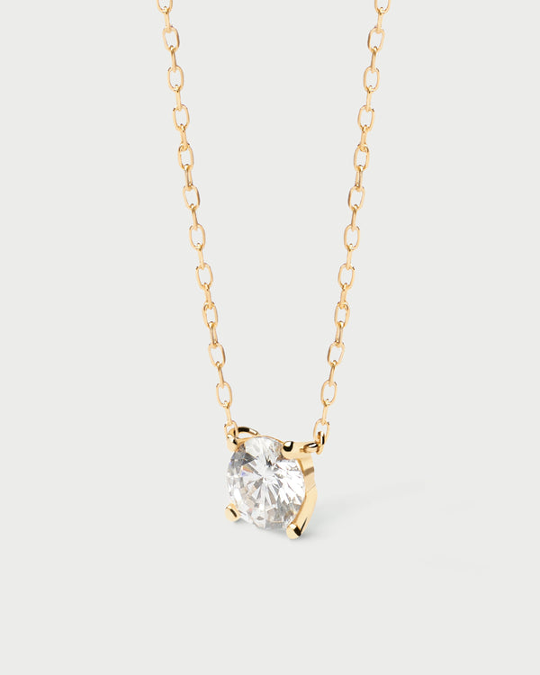 PDPAOLA Diamonds and Gold Solitaire Supreme Necklace
