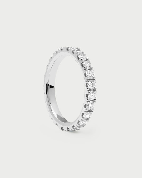 PDPAOLA Diamonds and White Gold Eternity Supreme Ring