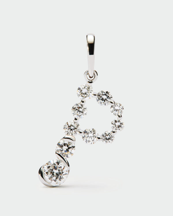PDPAOLA Diamonds and white gold P initial pendant