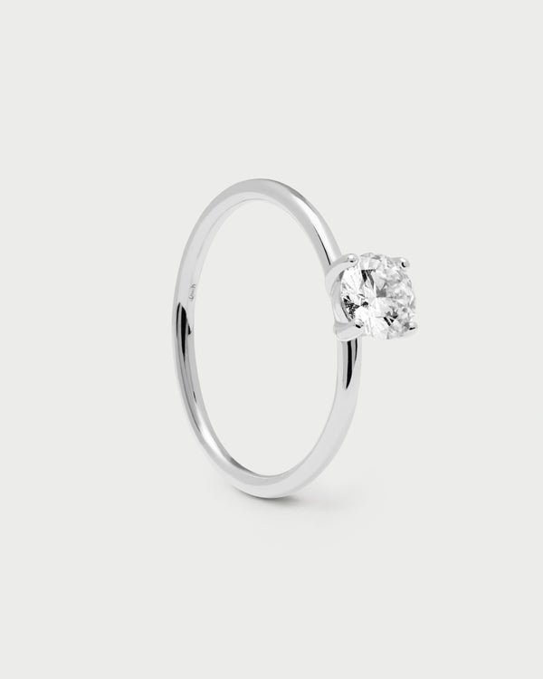 PDPAOLA Diamonds and White Gold Solitaire Supreme Ring