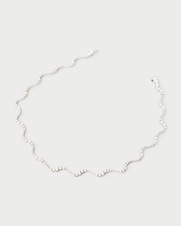 PDPAOLA Diamonds and white gold Venus choker necklace