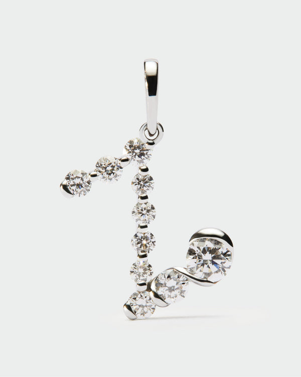 PDPAOLA Diamonds and white gold Z initial pendant