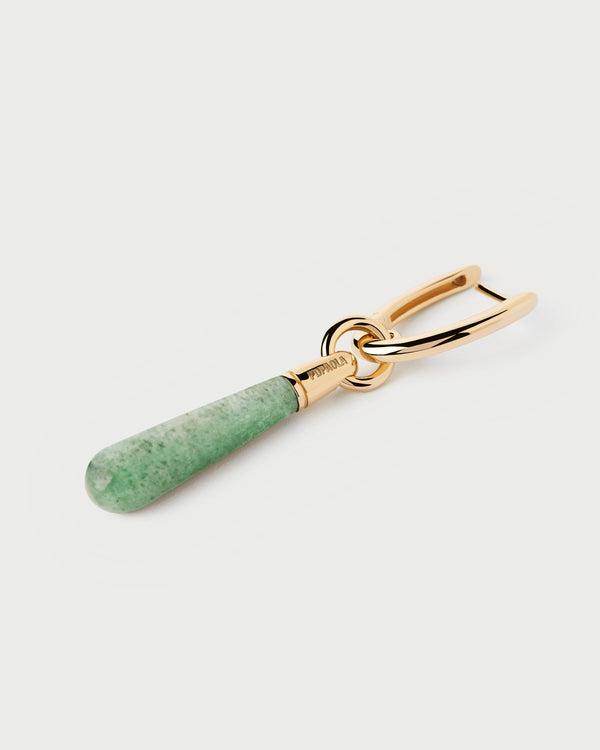 PDPAOLA Green Aventurine Large Jupiter Single Hoop