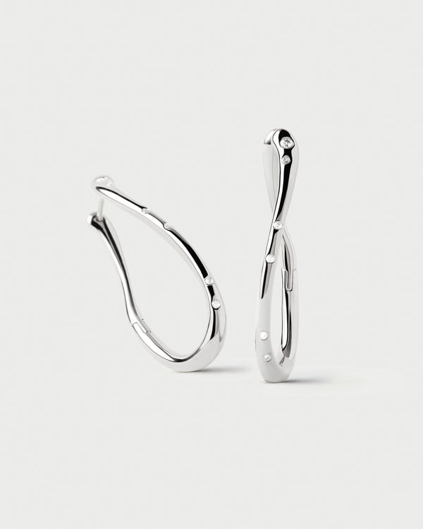 PDPAOLA Air Silver Hoops