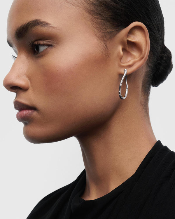 PDPAOLA Air Silver Hoops