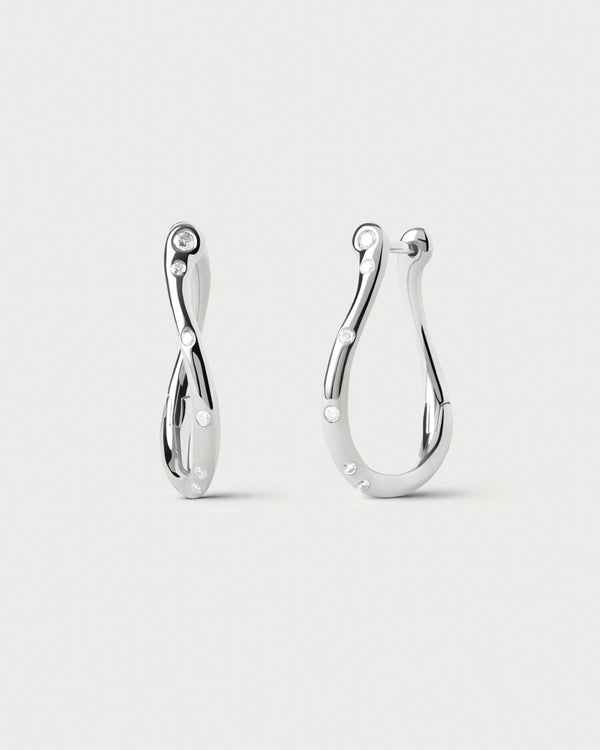 PDPAOLA Air Silver Mini Hoops