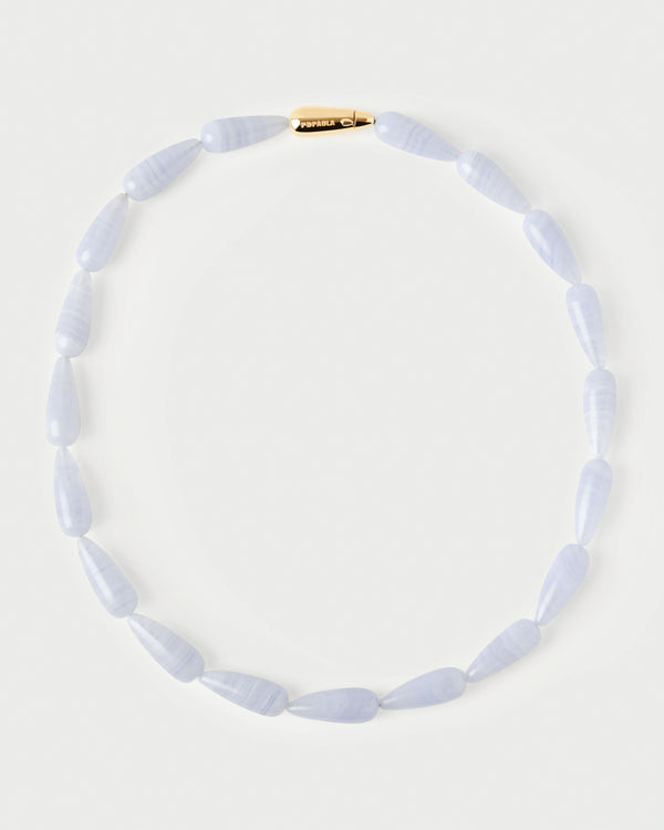 PDPAOLA Blue Agate Drop Necklace