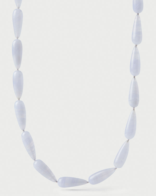 PDPAOLA Blue Agate Drop Necklace