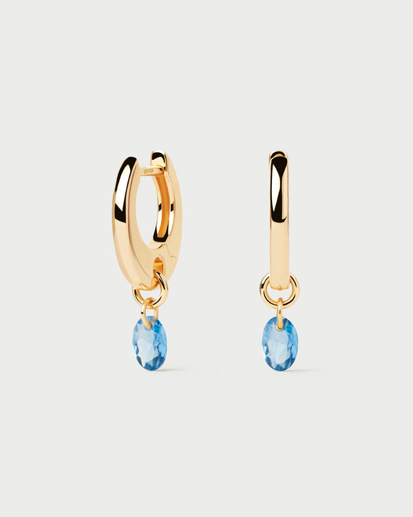 PDPAOLA Blue Lily Hoops