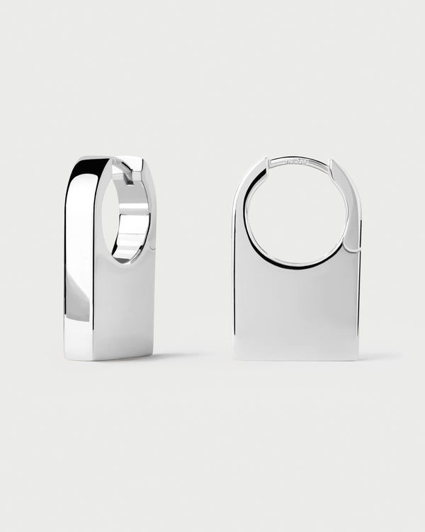 PDPAOLA Chicago silver hoops