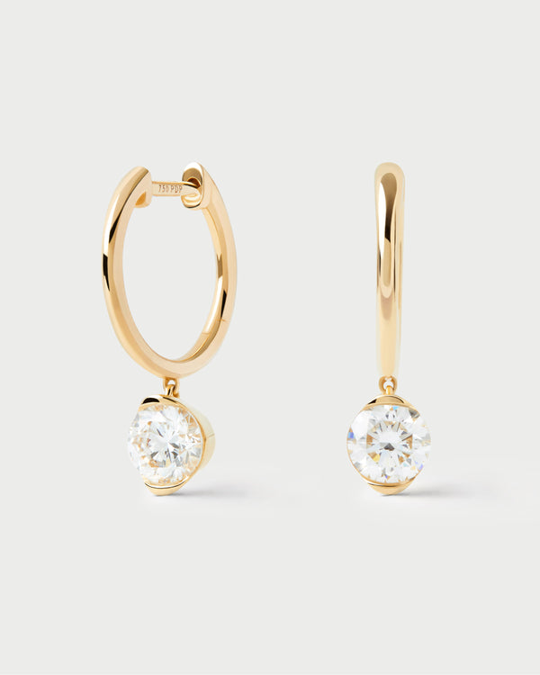 PDPAOLA Diamond And Gold Grace Hoops