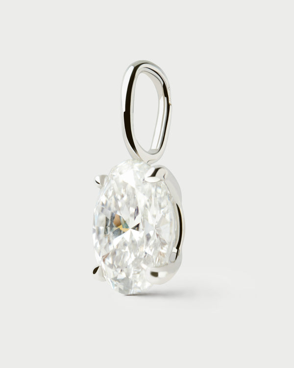 PDPAOLA Diamond and white gold Ace pendant