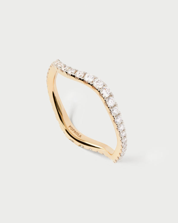 PDPAOLA Diamonds And Gold Flow Ring