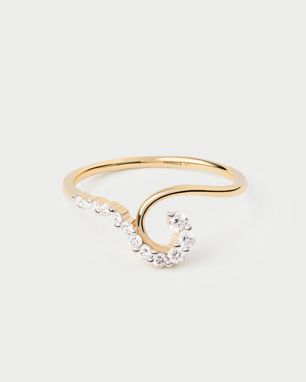 PDPAOLA Diamonds and gold Gaia ring