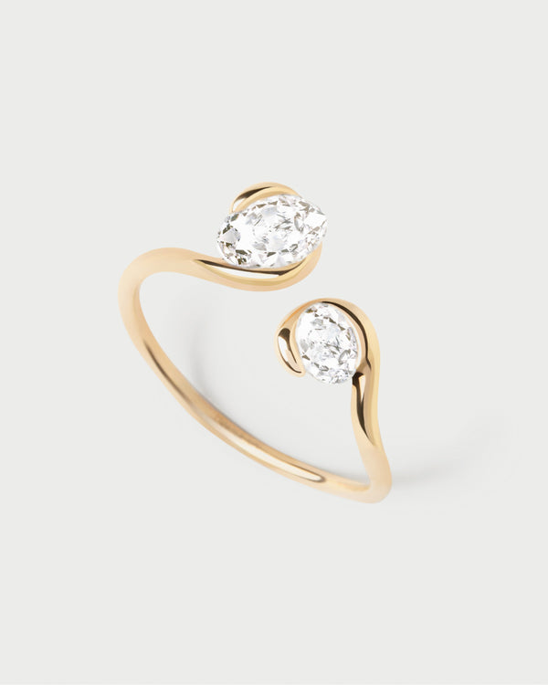 PDPAOLA Diamonds and gold Lea ring