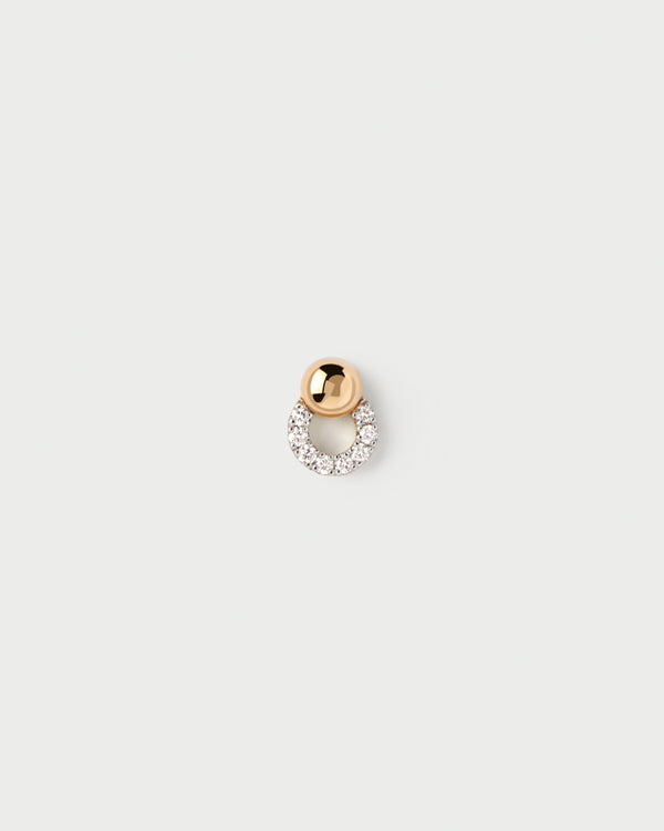 PDPAOLA Diamonds and gold Loop single earring