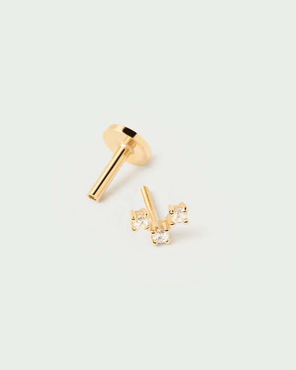 PDPAOLA Diamonds and gold Nolita Single Earring