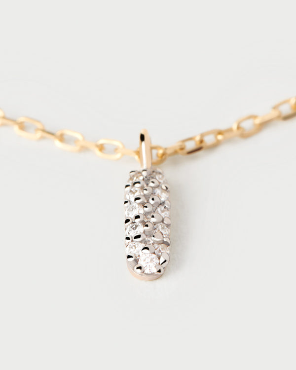 PDPAOLA Diamonds and gold Pop necklace