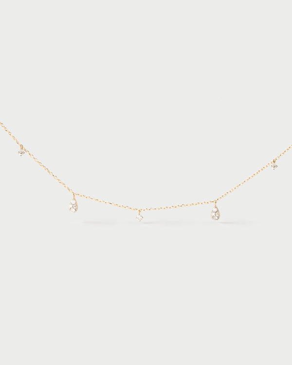 PDPAOLA Diamonds And Gold Sandy Necklace