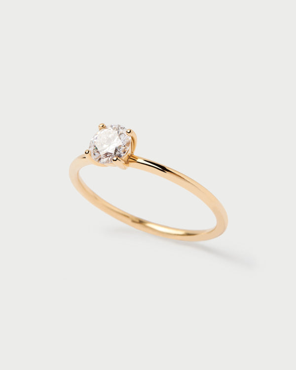 PDPAOLA Diamonds and gold Solitaire Supreme Ring