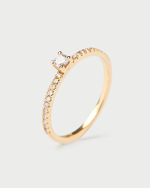 PDPAOLA Diamonds and gold Solstice Ring