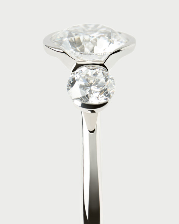 PDPAOLA Diamonds and white gold Eve ring
