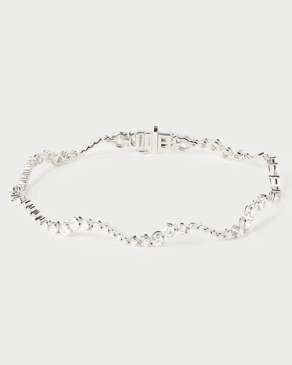 PDPAOLA Diamonds and white gold Venus bracelet