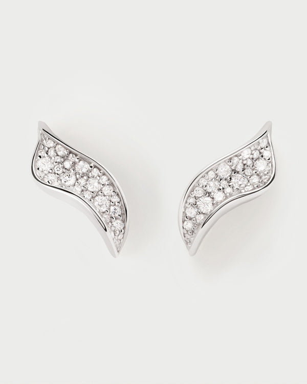 PDPAOLA Diamonds and white gold Violet earrings