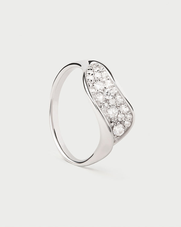 PDPAOLA Diamonds and white gold Violet ring