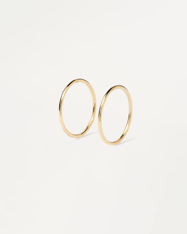 PDPAOLA Gold Essential Mini Hoops