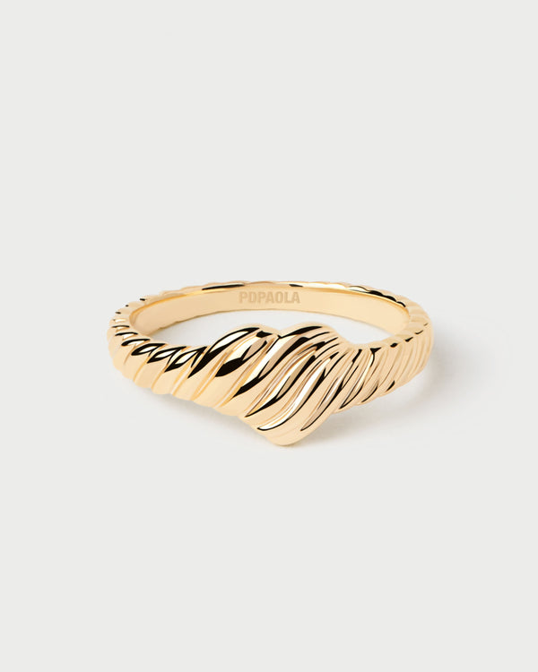 PDPAOLA Gold Love Stamp Ring