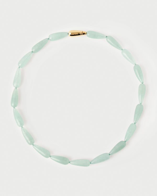 PDPAOLA Green Aventurine Drop Necklace