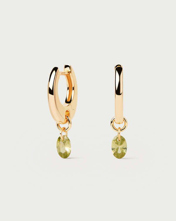 PDPAOLA Green Lily hoops