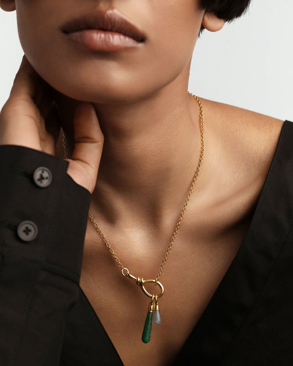 PDPAOLA Labradorite Drop Pendant