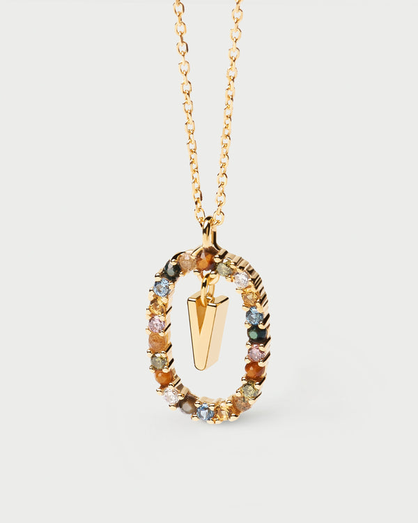 PDPAOLA Letter V Necklace