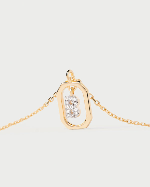 PDPAOLA Mini Letter B Necklace