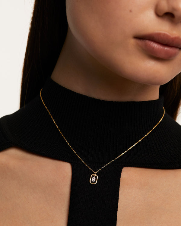 PDPAOLA Mini Letter B Necklace