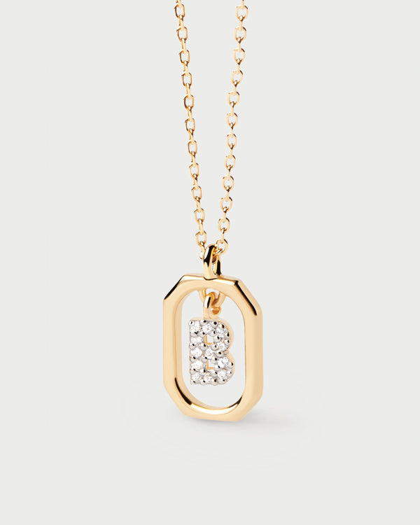 PDPAOLA Mini Letter B Necklace