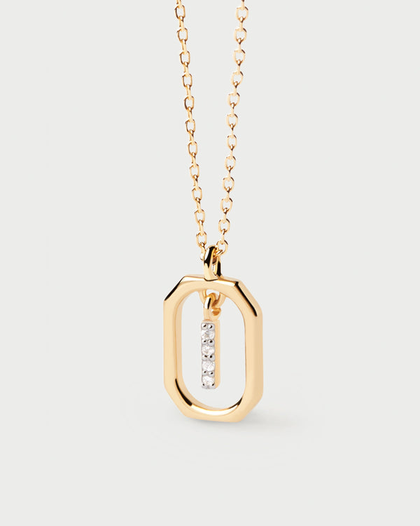 PDPAOLA Mini Letter I Necklace