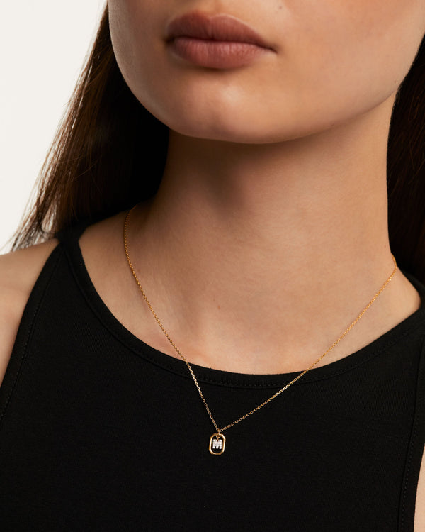 PDPAOLA Mini Letter M Necklace