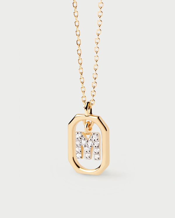 PDPAOLA Mini Letter M Necklace