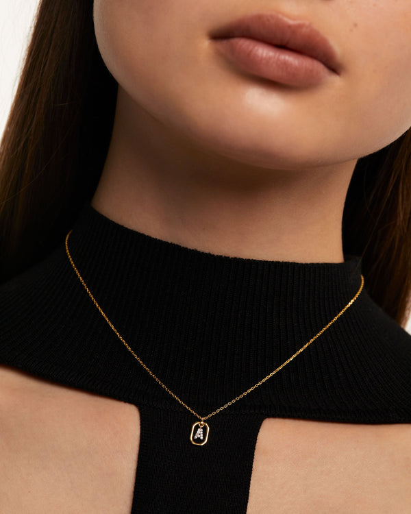 PDPAOLA Mini Letter Necklace