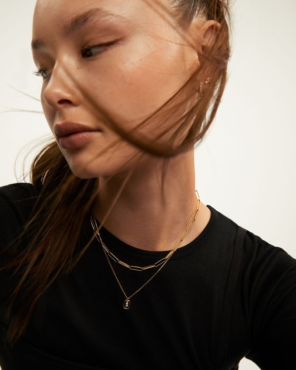 PDPAOLA Mini Letter Necklace