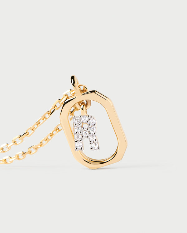 PDPAOLA Mini Letter R Necklace