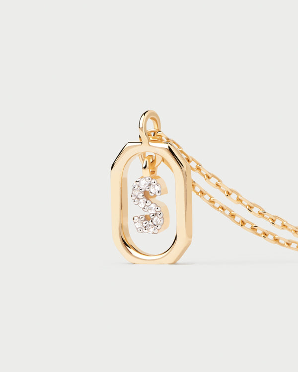 PDPAOLA Mini Letter S Necklace