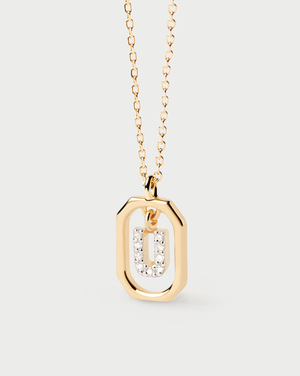 PDPAOLA Mini Letter U Necklace