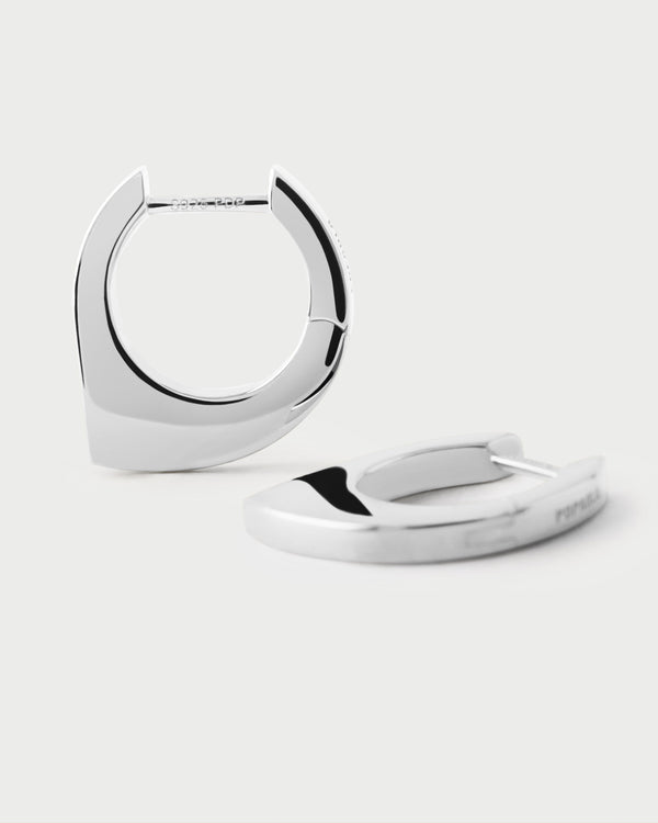 PDPAOLA Oda silver hoops