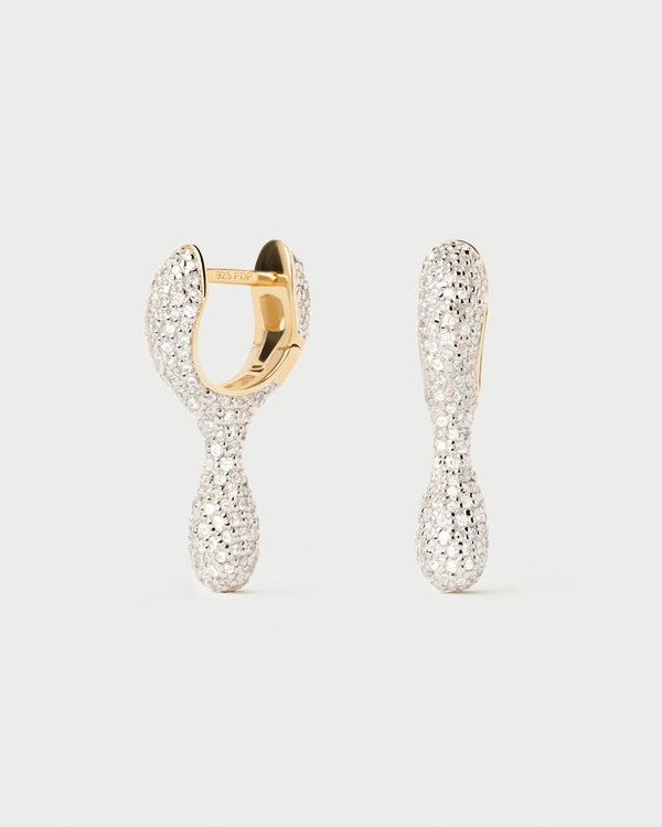 PDPAOLA Pavé Ray hoops